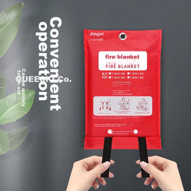 Противопожарное одеяло JINGXI из стекловолокна, огнеупорное, в сумке, для кухни и столовой, увеличенный размер 1.2x1.8 м - изображение 12