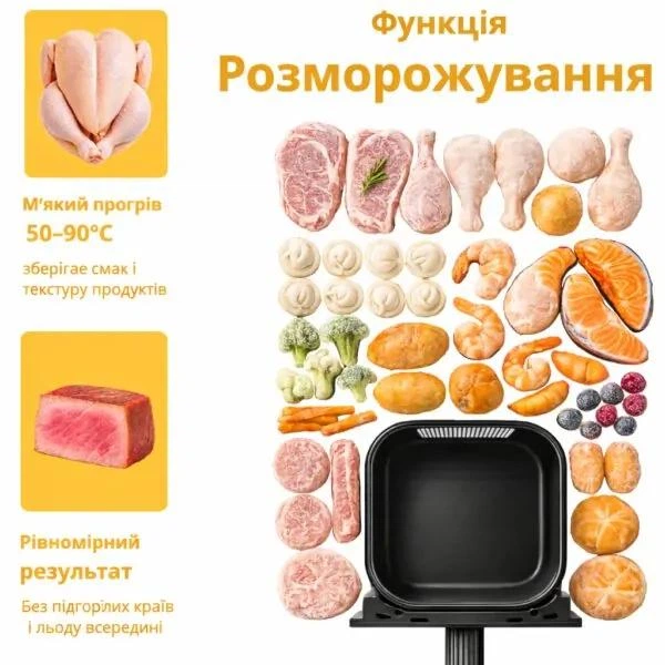 Аерофритюрниця Zepline ZP-00343 на 13 л, 4200 Вт, з 12 програмами, LED дисплеєм і знімним кошиком - Фото 8 Аерофритюрниця Zepline ZP-00343 на 13 л, 4200 Вт, з 12 програмами, LED дисплеєм і знімним кошиком - зображення 8