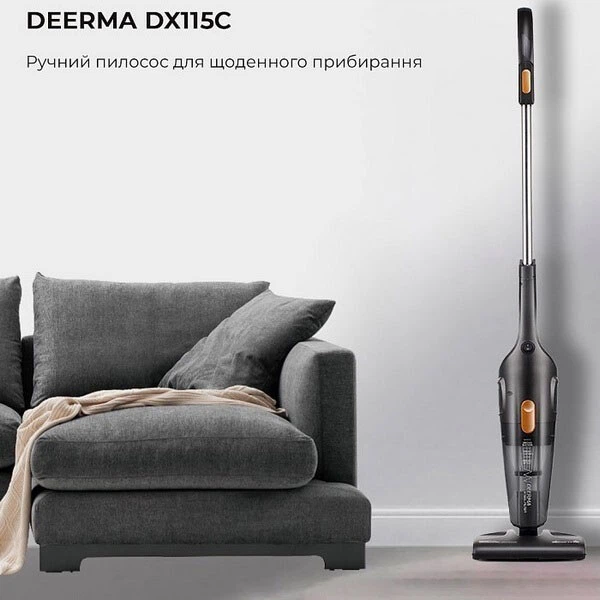 Пилосос Xiaomi Deerma DX115C, Чорний - 423318 - Фото 2 Пилосос Xiaomi Deerma DX115C, Чорний - 423318 - зображення 2