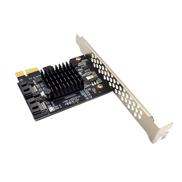 Плата расширения PCI-E SATA PCI Express X1 на 2хSATAIII Marvell 9125 с радиатором для SSD, HDD - изображение 6