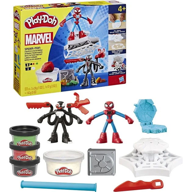 Набор для творчества Hasbro Play-Doh Marvel с массой для лепки Человек-паук (F9827) - изображение 2