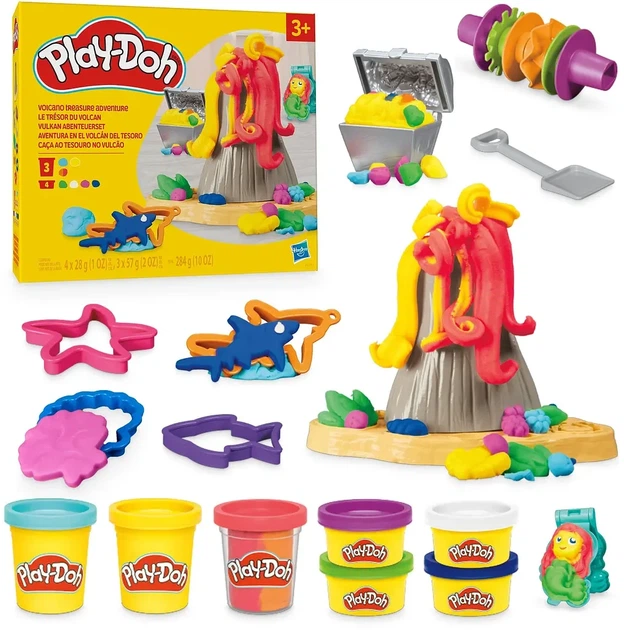 Набор для творчества Hasbro с массой для лепки Play-Doh Вулканическое приключение с сокровищами (F8789) - изображение 2