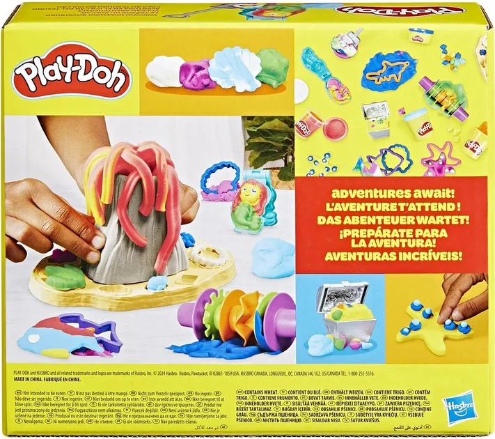 Набор для творчества Hasbro с массой для лепки Play-Doh Вулканическое приключение с сокровищами (F8789) - изображение 3