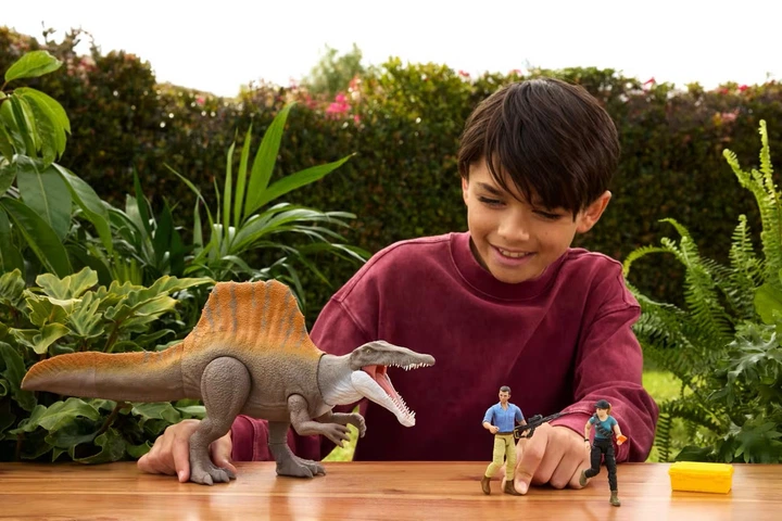 Динозавр Спинозавр Мир Юрского периода Jurassic world Spinosaurus Dinosaur Rebirth Storypack JGB54 Mattel - изображение 6
