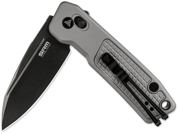 Нож SRM Scout 7229-AK складной карманный Ambi-Lock Sandvik 14C28N / Алюміній 6.9 см Серый - Фото 2 Нож SRM Scout 7229-AK складной карманный Ambi-Lock Sandvik 14C28N / Алюміній 6.9 см Серый - изображение 2