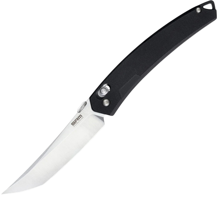 Ніж SRM 9211-GB2 складаний туристичний Ambi-Lock 8Cr13MoV / G10 9.2 см Чорний - Фото 1 Ніж SRM 9211-GB2 складаний туристичний Ambi-Lock 8Cr13MoV / G10 9.2 см Чорний - зображення 1