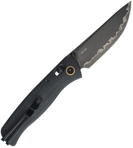 Нож SRM Medal 255L-MB3 складной туристический Ambi Lock 140Cr / Micarta 8.2 см Черный - изображение 4