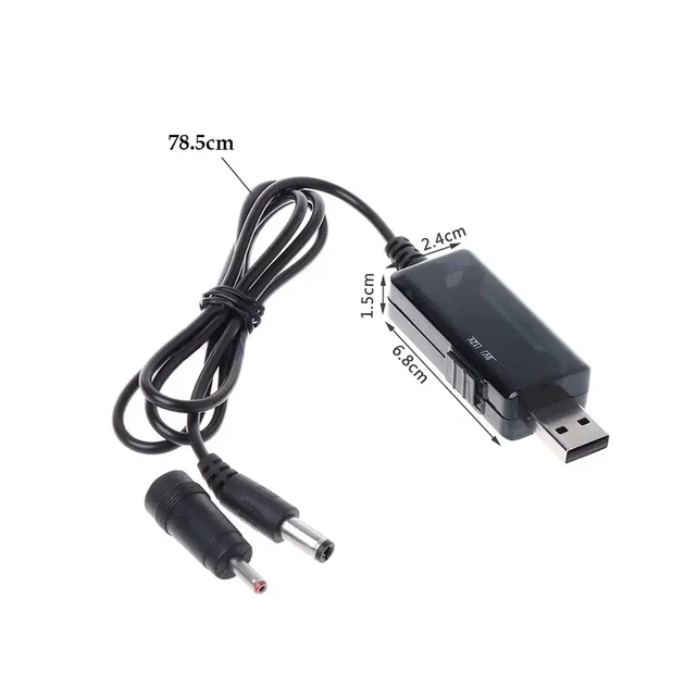 Кабель преобразователь USB-DC для роутера 9V/12V до 0,7А с переключателем, питание от PowerBank, DC 5.5×2.1 с переходником - Фото 6 Кабель преобразователь USB-DC для роутера 9V/12V до 0,7А с переключателем, питание от PowerBank, DC 5.5×2.1 с переходником - изображение 6