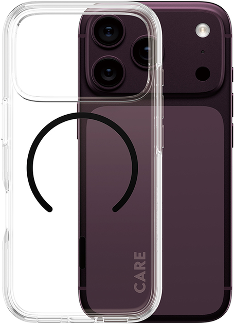 Etui CARE by PanzerGlass Solo MagSafe do Apple iPhone 17 Pro Transparent Black (CR04856) - Zdjęcie 2 Etui CARE by PanzerGlass Solo MagSafe do Apple iPhone 17 Pro Transparent Black (CR04856) - obraz 2