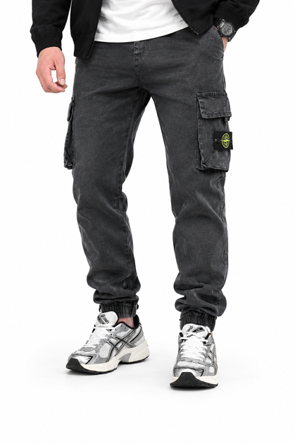Городские карго штаны джоггеры Stone Island dark grey ВТ4711 tactical style M - Фото 1 Городские карго штаны джоггеры Stone Island dark grey ВТ4711 tactical style M - изображение 1