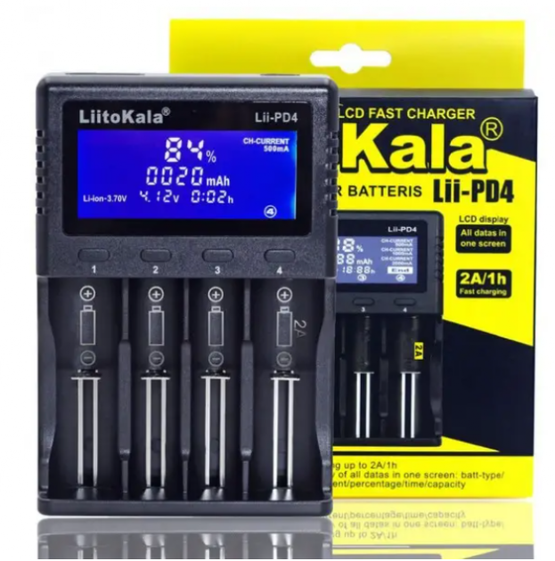 Розумний зарядний пристрій LIITOKALA LII-PD4 LI-ION 18650 NI-MH LED 4 КАНАЛА - изображение 2