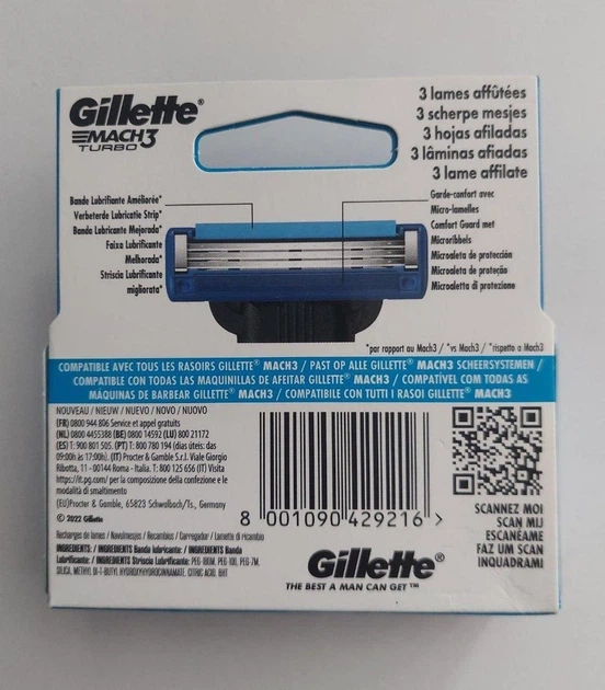 Сменные катриджи Gillette Mach-3 Turbo 8шт/уп - изображение 9
