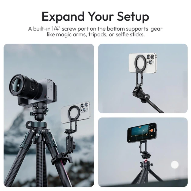 Тримач для телефону Ulanzi Uka Magnetic Phone Holder MA50 UV-M039 Black - Фото 14 Тримач для телефону Ulanzi Uka Magnetic Phone Holder MA50 UV-M039 Black - зображення 14