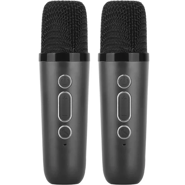 Караоке-система K12 з двома мікрофонами, Bluetooth, чорна - зображення 5