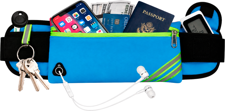 Спортивная сумка для бега на пояс Xiamen 20 х 10 х 2 см Голубая (PH051729) - изображение 3