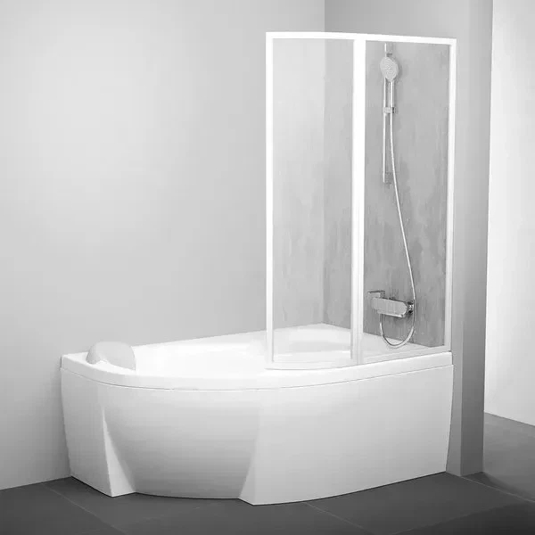 Штора для ванни VSK2 ROSA 160 R Білий RAIN - изображение 2