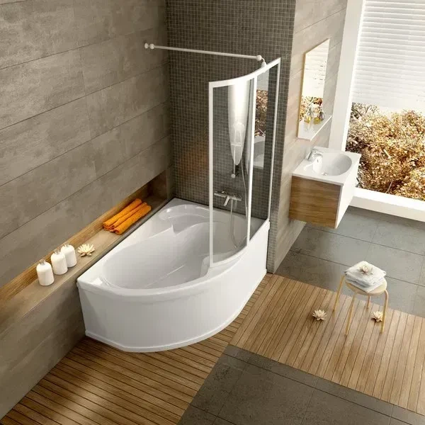 Штора для ванни RAVAK VSK2 ROSA II 170 L Білий RAIN - изображение 3