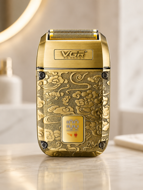 Бритва VGR V 336 Gold / Шейвер аккумуляторная с тройным лезвием / Электробритва 8500 об/мин - изображение 3