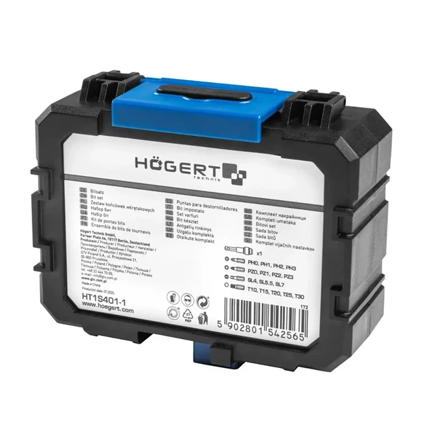 Набор бит Hoegert S2 1/4" 17 ед. (HT1S401-1) - изображение 6