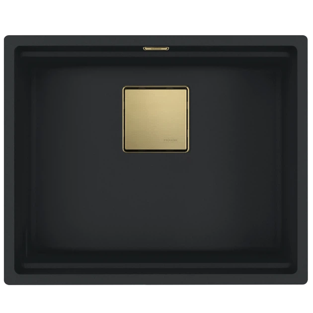 Кухонна мийка Franke KUBUS 2 KNG 110-52 Gold Edition гранітна під стільницю Чорний матовий з Rollmat 125.0755.503 - зображення 2