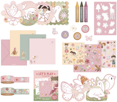 Kreatywna walizeczka Little Dutch Rosa i przyjaciele Różowy zestaw dla małych artystów (LD126898) (8715427181653) - obraz 2