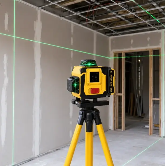 Лазерный уровень 4D 16 аккумуляторный линий со штативом двумя аккумуляторами 5000 мАч магнитным кронштейном пультом дистанционного управления в кейсе желтый - Фото 6 Лазерный уровень 4D 16 аккумуляторный линий со штативом двумя аккумуляторами 5000 мАч магнитным кронштейном пультом дистанционного управления в кейсе желтый - изображение 6
