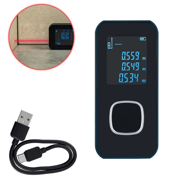 Лазерный далекомір (лазерна рулетка) 0.05-60м 370 mAh - Фото 2 Лазерный далекомір (лазерна рулетка) 0.05-60м 370 mAh - изображение 2