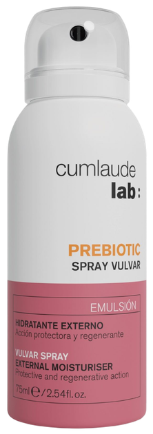 Захисний спрей для інтимної гігієни Cumlaude Prebiotic Spray Vulvar з пребіотиками 75 мл (8428749972501) - Фото 1 Захисний спрей для інтимної гігієни Cumlaude Prebiotic Spray Vulvar з пребіотиками 75 мл (8428749972501) - зображення 1