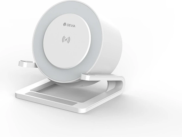 Głośnik przenośny Devia EM054 Bluetooth Speaker IM-3 with Wireless Charger 15W and Light White (6938595379833) - Zdjęcie 2 Głośnik przenośny Devia EM054 Bluetooth Speaker IM-3 with Wireless Charger 15W and Light White (6938595379833) - obraz 2