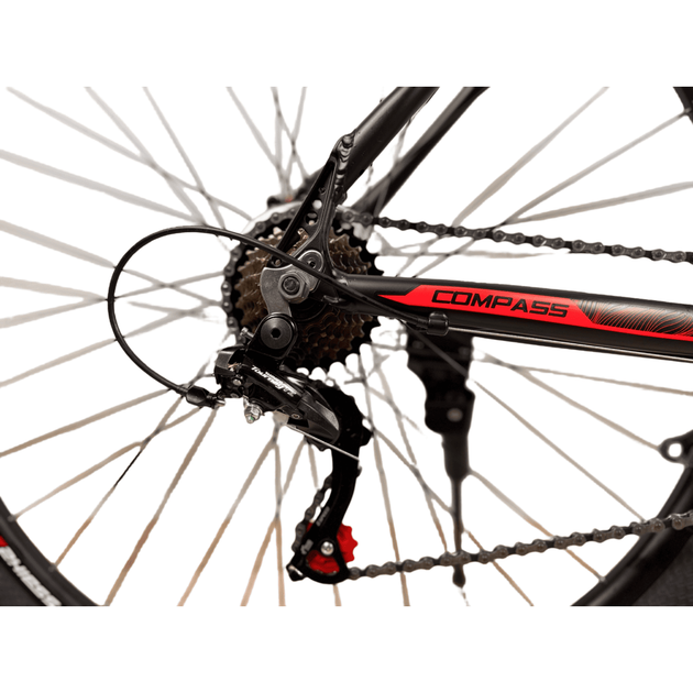 Велосипед гірський Crossbike Compass 29" 20" Чорний/Червоний (29СTA-006256) - зображення 5