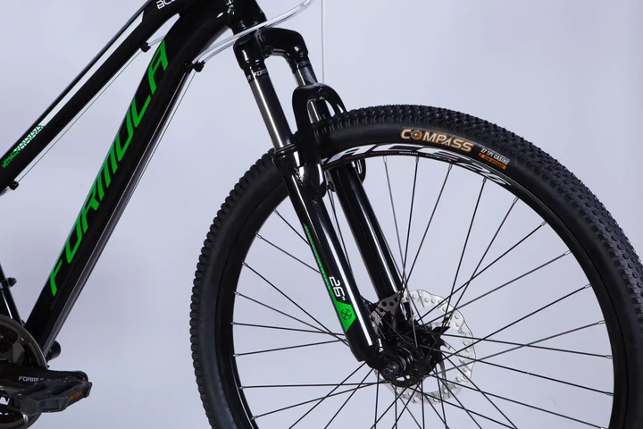 Подростковый велосипед AL 26" Formula Blackwood DD FR 2026, рама 13" черный с зеленым (OPS-FR-26-801) - изображение 4