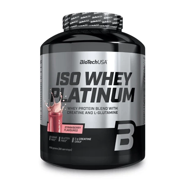 Протеин BioTech Iso Whey Platinum клубничный без сахара 1,81 кг - Фото 1 Протеин BioTech Iso Whey Platinum клубничный без сахара 1,81 кг - изображение 1
