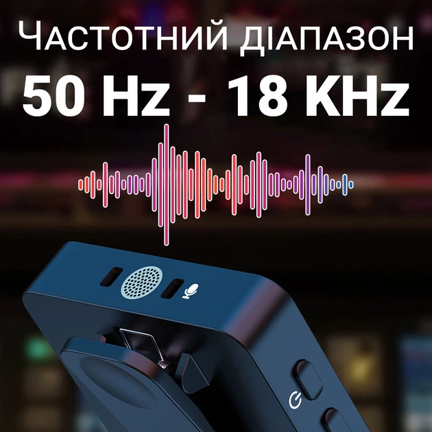 Безпровідний петличний мікрофон Savetek P36 Lightning з шумоподавленням пластик чорний - зображення 5
