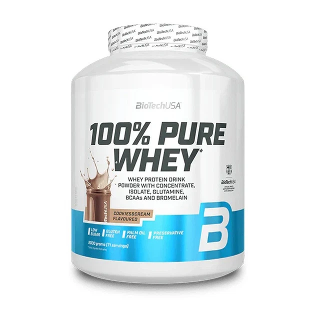 Протеин BioTech 100% Pure Whey 2 кг вкус печенье с кремом - Фото 1 Протеин BioTech 100% Pure Whey 2 кг вкус печенье с кремом - изображение 1