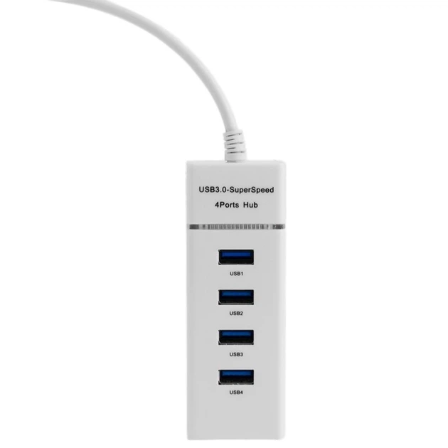 Концентратор USB HUB хаб 3.0 Dellta 303 на 4 порта White - изображение 4