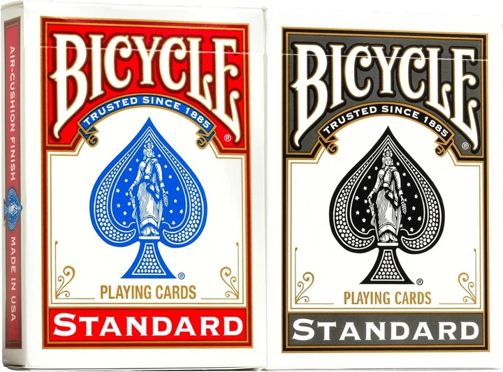 Набор игральных карт Bicycle Standard Playing Cards Черные и Красные (2 колоды) - Фото 3 Набор игральных карт Bicycle Standard Playing Cards Черные и Красные (2 колоды) - изображение 3