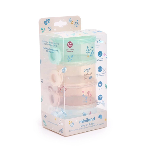 Набор контейнеров-дозаторов для смеси Miniland Milky On The Go Dreamland - изображение 8