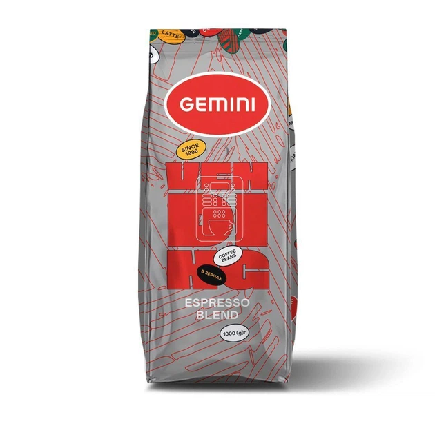 Кава в зернах GEMINI Espresso Vending 1 кг - Фото 1 Кава в зернах GEMINI Espresso Vending 1 кг - изображение 1