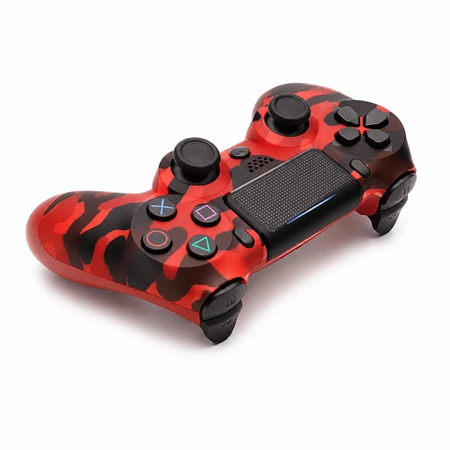 Игровой пульт RE PlayStation 4 Doubleshock 4 V2, беспроводной Bluetooth геймпад для PS4 красный камуфляж - Фото 5 Игровой пульт RE PlayStation 4 Doubleshock 4 V2, беспроводной Bluetooth геймпад для PS4 красный камуфляж - изображение 5
