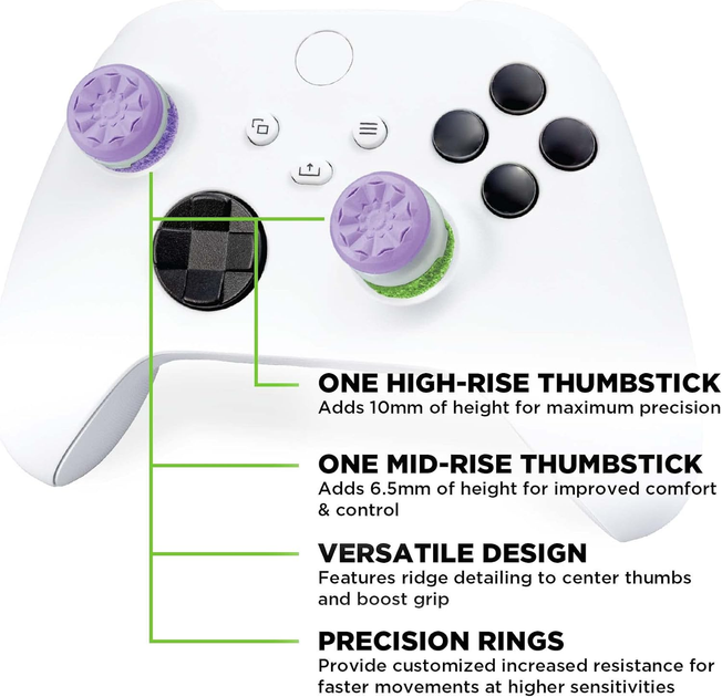 Накладки на стіки KontrolFreek Galaxy Purple + Precision Rings для Xbox Series X/S та Xbox One - зображення 4