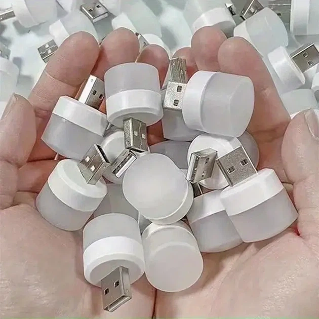 Мини USB лампочки LED 5V белый свет комплект 10 шт. для повербанка и ноутбука - изображение 2