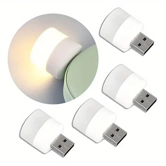 Мини USB лампочки LED 5V белый свет комплект 10 шт. для повербанка и ноутбука - изображение 3