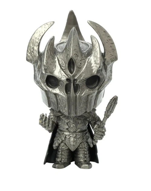 Коллекционная фигурка Funko Pop 122 Саурон Властелин колец Lord of the Rings виниловая статуэтка темного властелина для фанатов фэнтези и кино с детализированной броней и шлемом для интерьера рабочего стола или полки высотой 10 см стилизованная серия - изображение 3