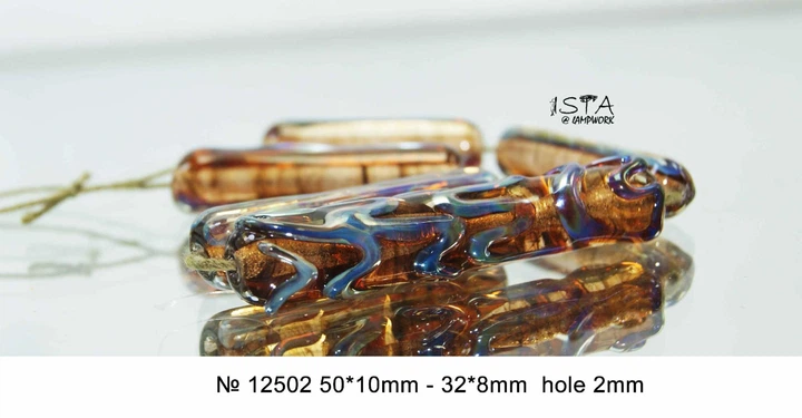Набір скляних намистин № 12502 ISTA Lampwork - Фото 3 Набір скляних намистин № 12502 ISTA Lampwork - зображення 3