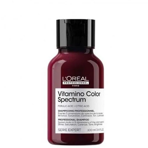 Шампунь для блиску та збереження кольору волосся L'Oreal Professionnel Vitamino Color Spectrum 100 мл - Фото 1 Шампунь для блиску та збереження кольору волосся L'Oreal Professionnel Vitamino Color Spectrum 100 мл - изображение 1