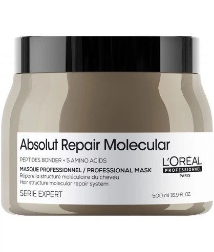 Маска для молекулярного відновлення пошкодженого волосся L'Oreal Professionnel Absolut Repair Molecular 500 мл - Фото 1 Маска для молекулярного відновлення пошкодженого волосся L'Oreal Professionnel Absolut Repair Molecular 500 мл - изображение 1