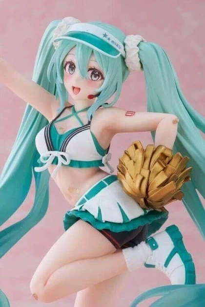 Фигурка Hatsune Miku Cheerleader Ver 17 см ПВХ коллекционная аниме модель Вокалоиды для фанатов и ценителей японской культуры детализированный образ чирлидерши для декора рабочего стола и полок из прочного материала для настоящих коллекционеров - изображение 3