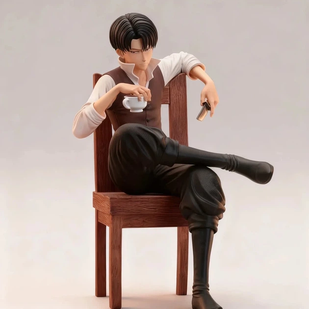 Фигурка Леви Аккерман Attack on Titan 19 см на стуле - Фото 1 Фигурка Леви Аккерман Attack on Titan 19 см на стуле - изображение 1