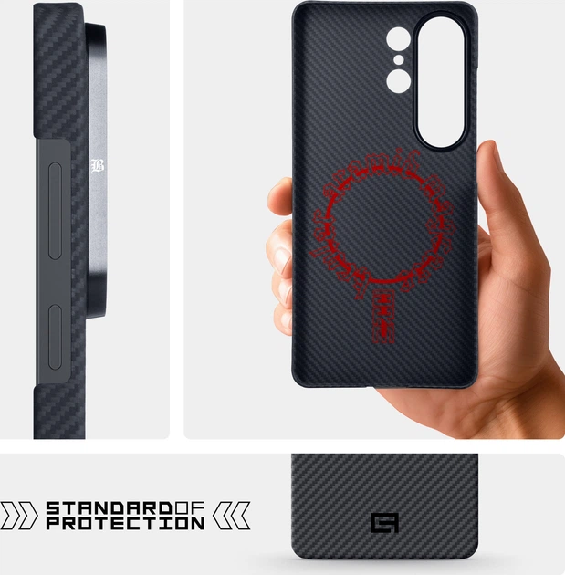 Чехол для смартфона ArmorStandart BlackIcon Aramid Twill MagCase для Samsung Galaxy S26 Ultra Black (ARM90147) - изображение 7