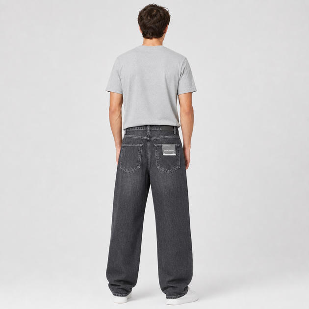 Джинси Difransel чоловічі широкі baggy,33 Темно-сірий - зображення 6